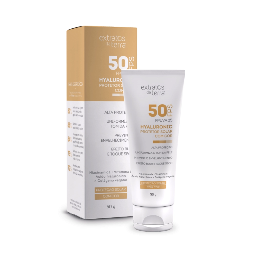 Hyaluronic Protetor Solar com Cor FPS 50