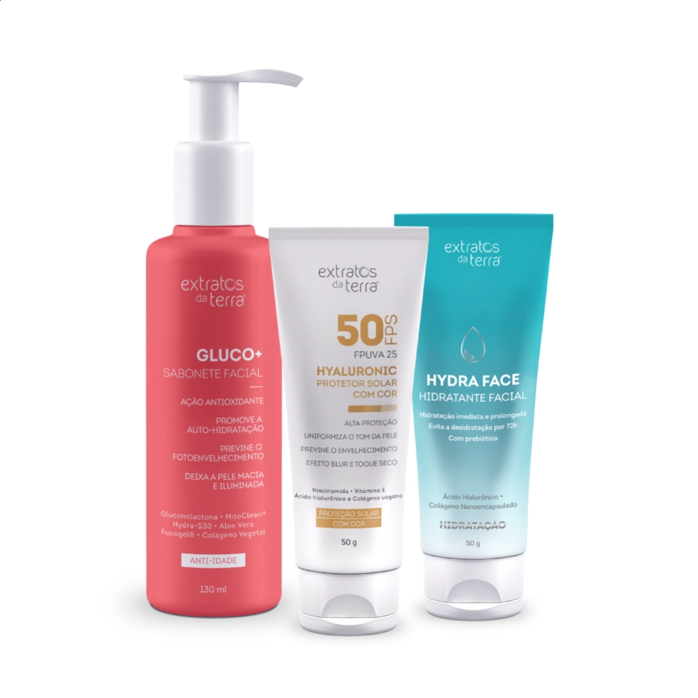Kit hidratação facial completa com Ácido Hialurônico