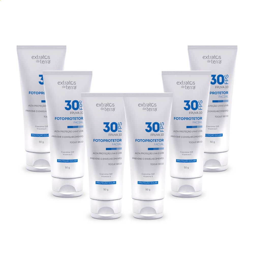 Kit Protetor Solar Facial FPS 30 com 6 Unidades
